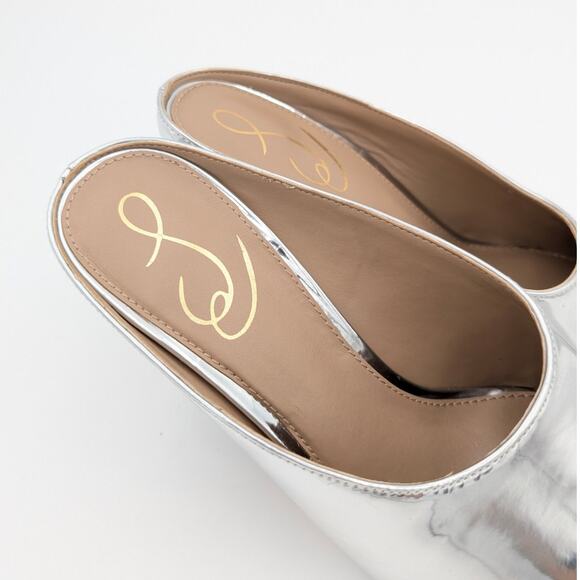 Sam Edelman Vonn Pointed Toe Mule Pumps Women's Silver Size US6.5 EU37 - Picture 11 of 11